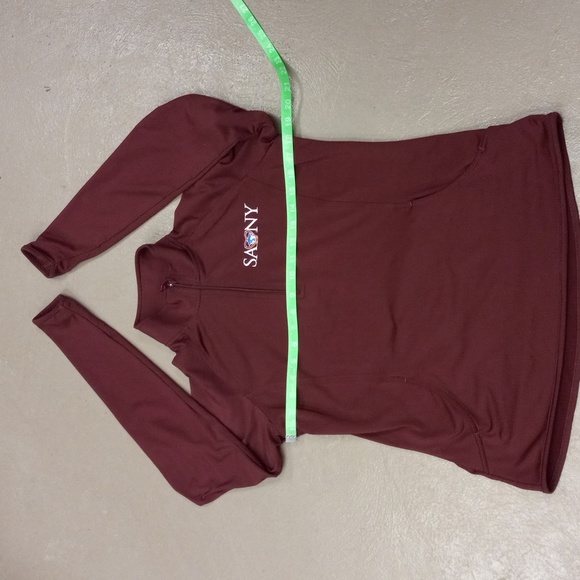 SANY BLACK NORTHFACE JACKET, BURGUNDY LONGSLEEVE 3/4 ZIP, RED SHORT SLEEVE SHIRT - Picture 13 of 16